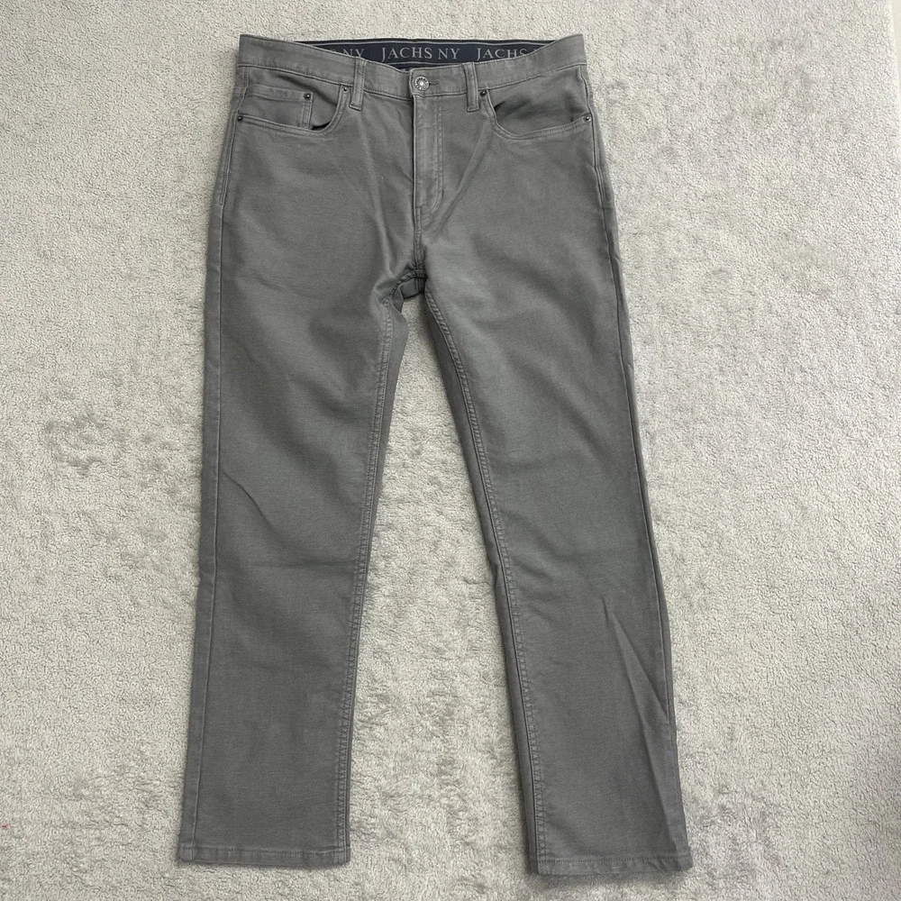 💥   Men's Size 34x30 Gray Chinos Pants 5 Pocket Stretch